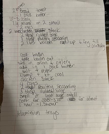 Mom's Thanksgiving Stuffing Recipe