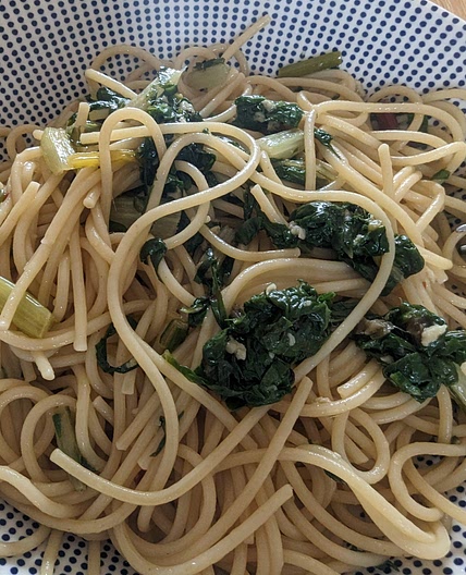 Anchovy & Chard Spaghetti