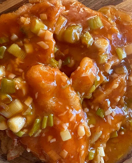 Fish in sweet and sou sauce 