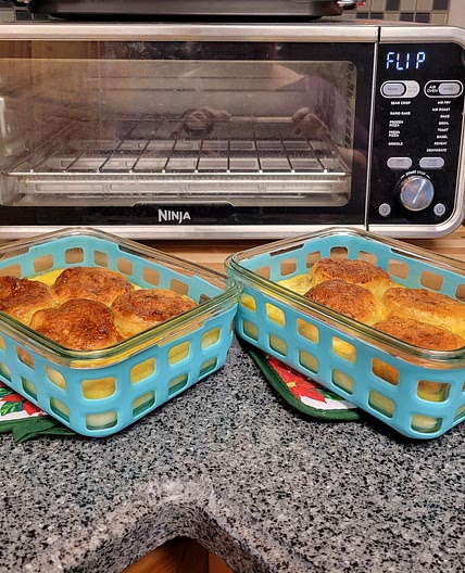 Cinnamon roll French toast custard casserole