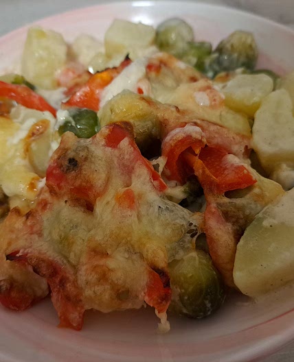 Kartoffel-Rosenkohl-Auflauf
