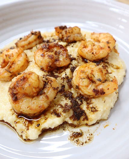 Blackened Shrimp & Cheese Grits