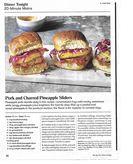 Charred Pineapple and Pork Sliders