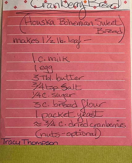 Moon Mama Cranberry Bread (Houska Bohemian Sweet Bread)