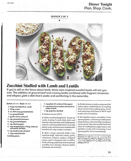 Zucchini Stuffed with Lamb and Lentils