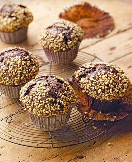 Chocolate and hazelnut muffins
