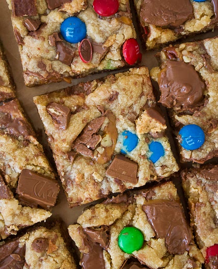 Leftover Candy Cookie Bars