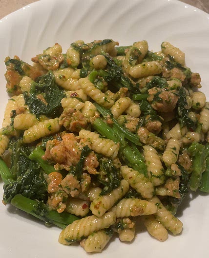 Cavatelli with Rapini and Sausage 