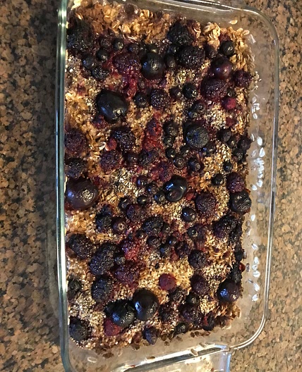 Baked Berry-Cherry Oatmeal