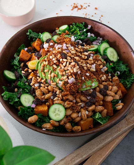 ROASTED PUMPKIN & KALE WARM SALAD