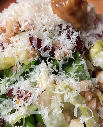 Caramelised lemon vinegtette and farro salad