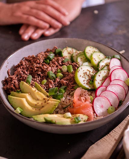 VIRAL TOFU SALMON & RICE BOWL