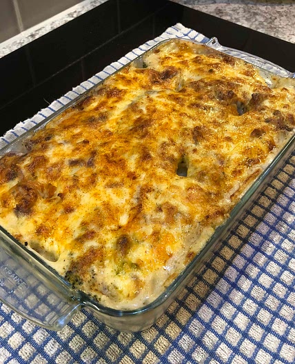 Cheesy Broccoli and Potato Bake - All Things Baked