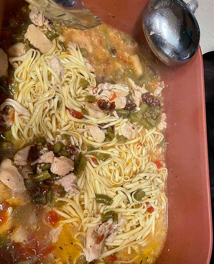 Random ingredient baked chicken soup