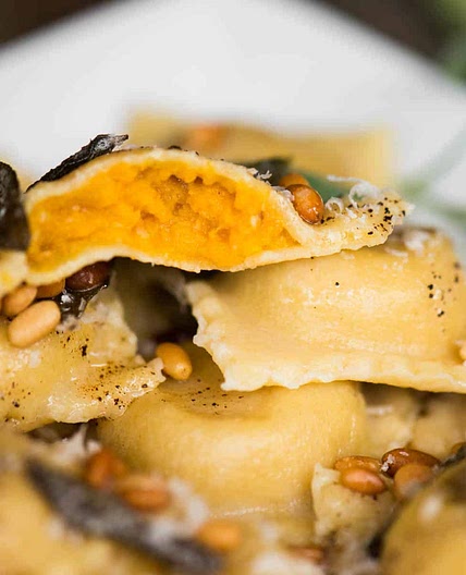 Homemade Butternut Squash Ravioli with Brown Butter Sage Sauce