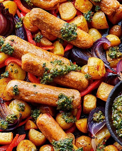 Sausage Bake with Chimichurri