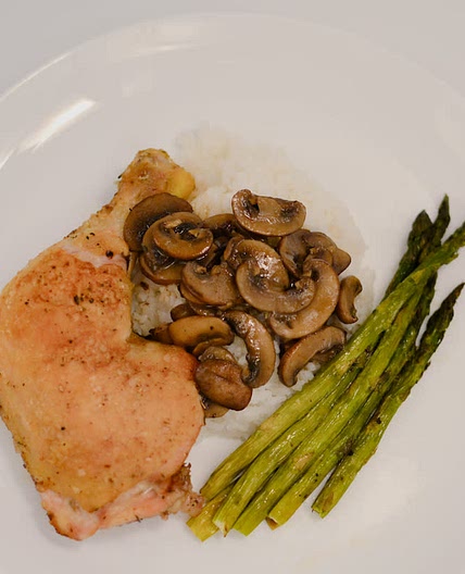 Braised Chicken Legs and Mushrooms