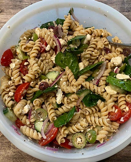 Mediterranean Pasta Salad - A Southern Soul