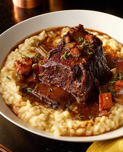 Cola-Braised Short Ribs with Risotto