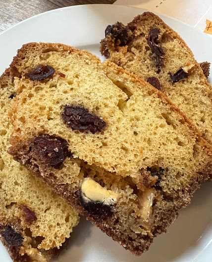 white chocolate cranberry bread