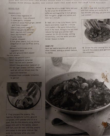 Masoor Dhal with spicy chicken