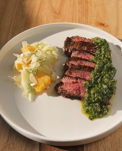 Chimichurri Flank Steak with Citrus Fennel Salad