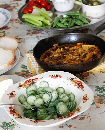 Ukrainian cucumber salad