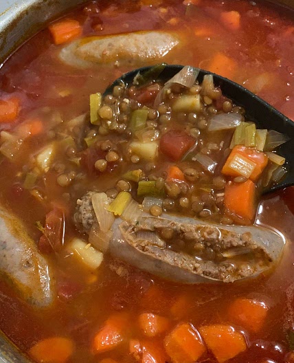Smoky Lentil Stew With Leeks and Potatoes