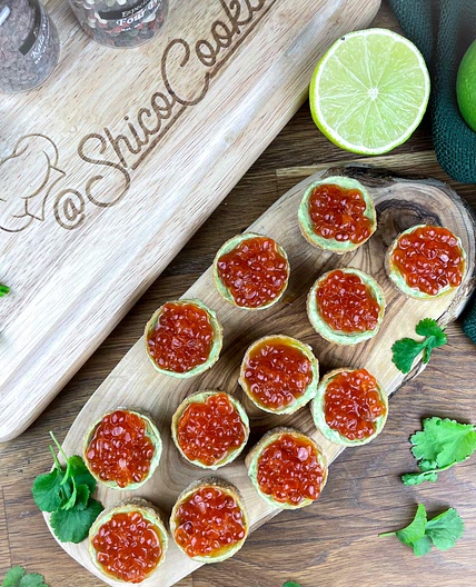 Salmon Roe & Avo bites
