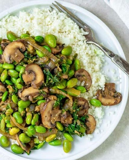 Mushroom & Edamame Stir Fry - 800+