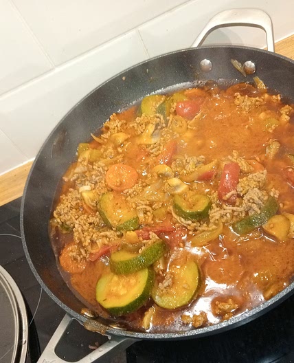 Pork and Beef Spag Bol version 1 - Sam's Spectacular Spag