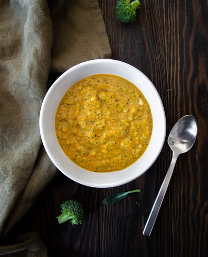 Butternut Squash Broccoli Cheddar Soup