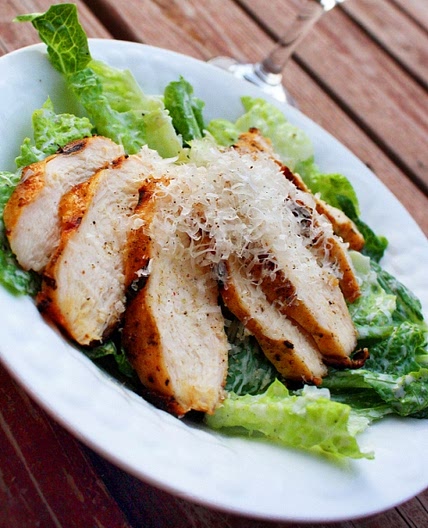 Creamy Caesar Salad with Herb Grilled Chicken