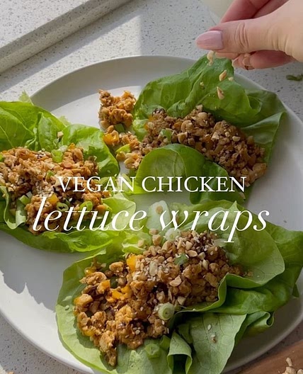 Vegan Chicken Lettuce Wraps