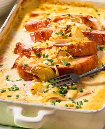 Kassler in Honig-Senf-Sahne-Sauce