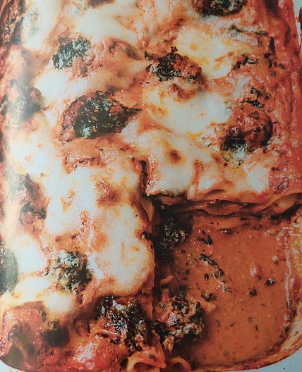 Spinach, ricotta and Parma ham lasagne