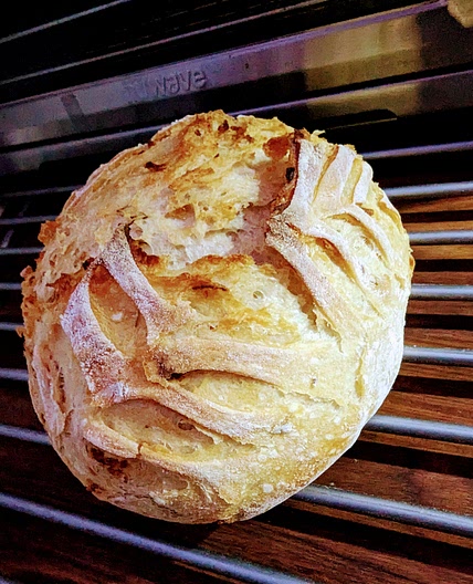 Homemade Rosemary Onion Bread (No Knead)