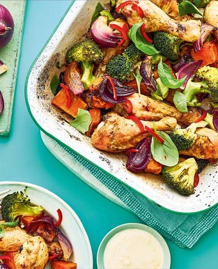 Zingy lemon chicken traybake
