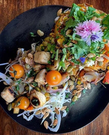 Sweet potato and succotash