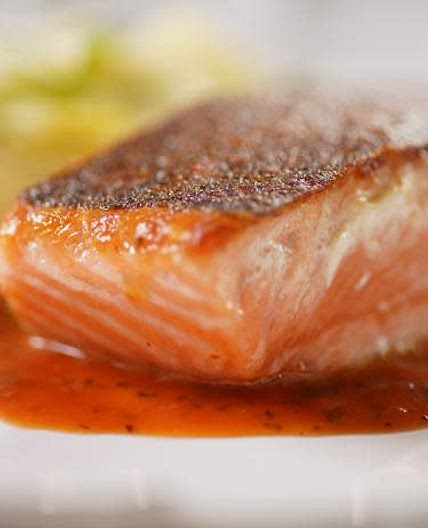 Pan Roasted Salmon with Blood Orange Sauce