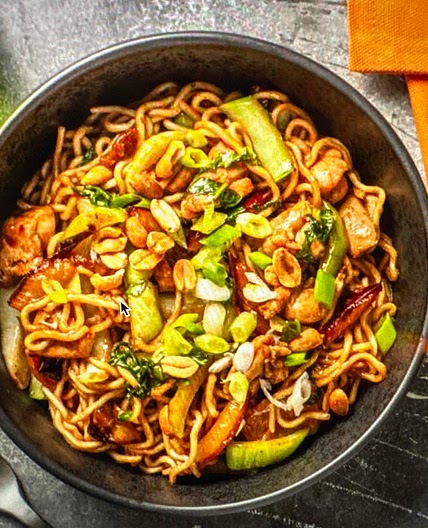 Chicken and plum stir fry