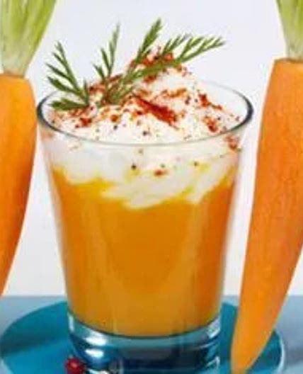 Cappuccino glacé carottes et cumin