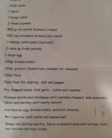 Greek Lentil burgers and tomato sauce