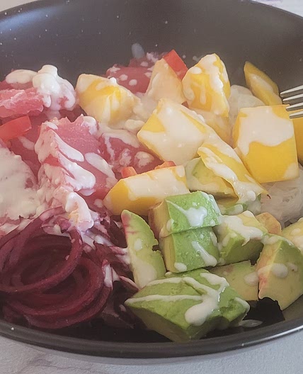 Ahi tuna & coconut bowl