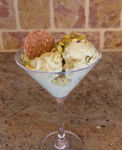 Pistachio matcha ice cream