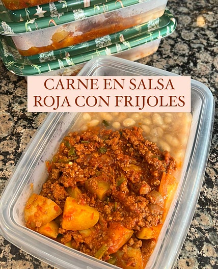 CARNE MOLIDA EN SALSA ROJA 