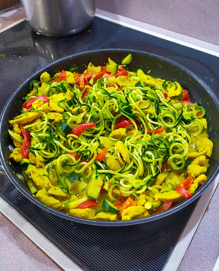 Chicken Curry with Zucchini Noodles