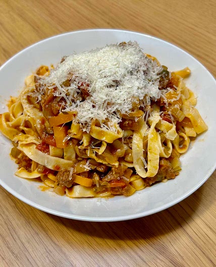 67. Fettuccine Bolognese