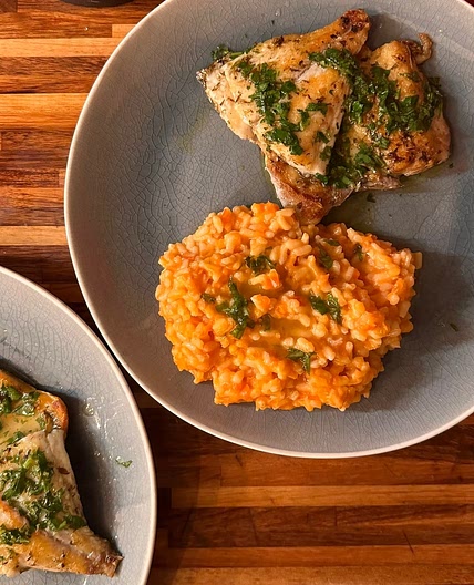 Creamy Carnaroli Rice with Datterino Tomatoes and Basil