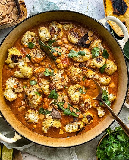 Roasted Cauliflower Korma Curry - Adre's Kitchen